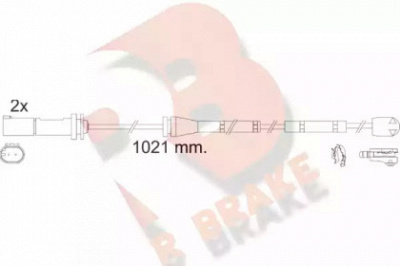 R BRAKE 610554rb -  Сигнализатор, износ тормозных колодок